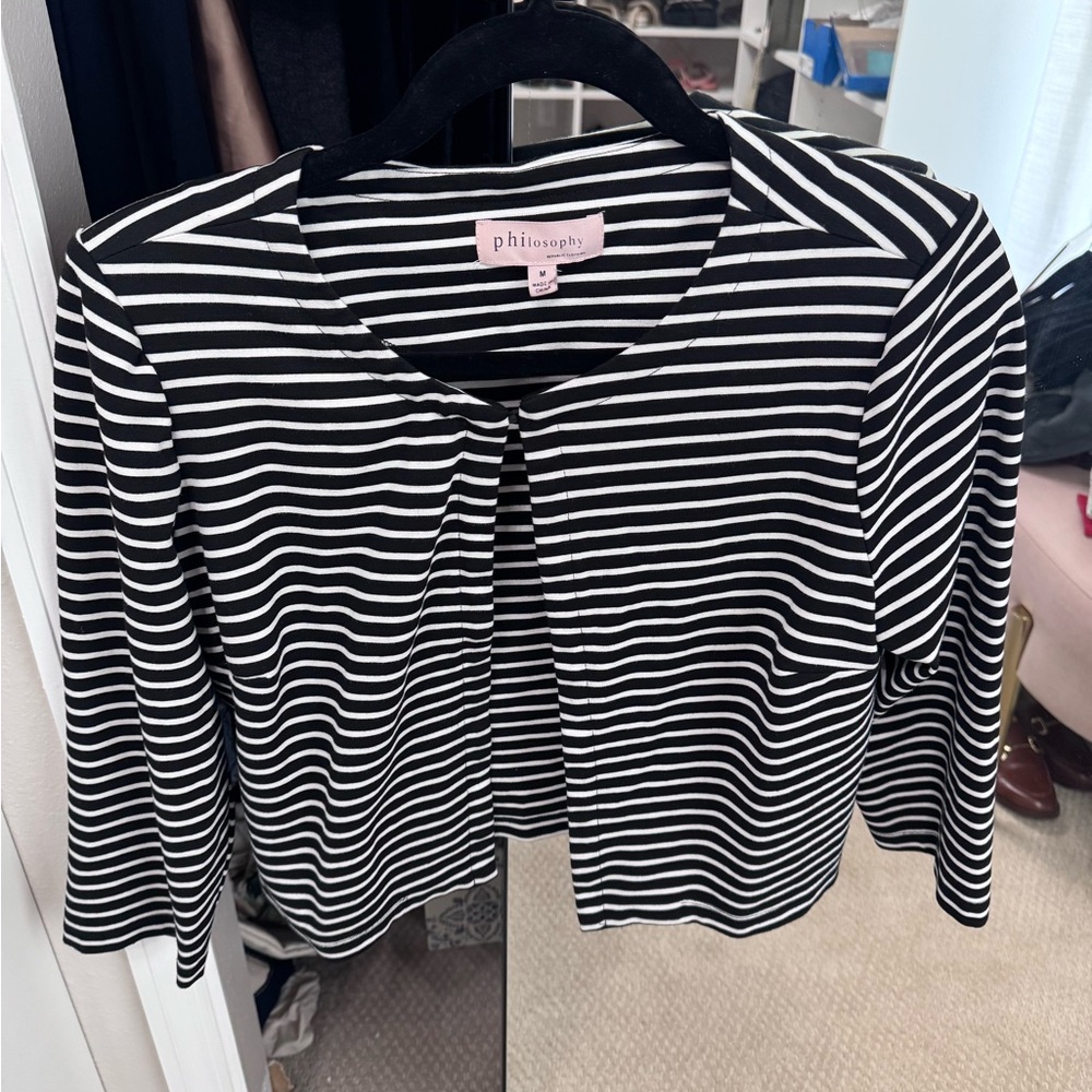 Philosophy Monochrome Striped Women's Cardigan